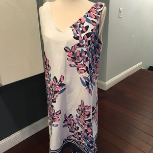 Fern Print Stretch Shift Dress